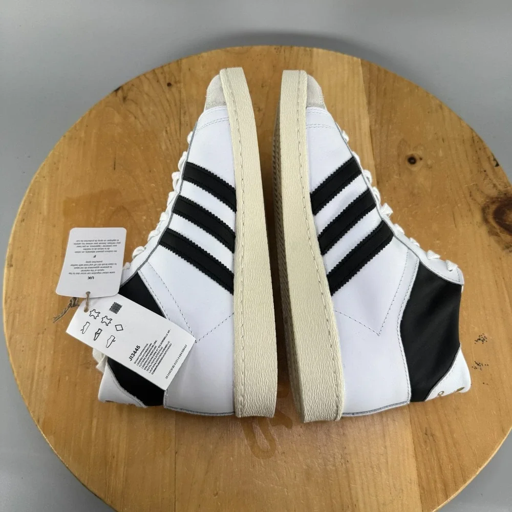 Mens 7.5 / Womens 8.5 - Adidas Jabbar High White Black Basketball Shoes NEW